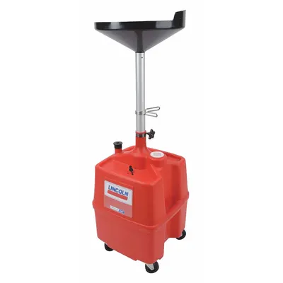 LINCOLN Oil Drain: 18 gal Capacity, 17 5/16 in Overall Dia, 30 in Overall Ht - Portable Oil Waste Containment Containers