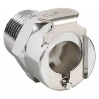Quick Connection Coupling: Straight, 3/8 in Pipe Size, Threaded, Brass, 1 5/32 in Overall Lg (MPN LCD10006)