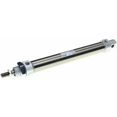 SMC Round Body Cylinder: 25 mm Bore, 25 mm Stroke, Non-Repairable, Stainless Steel - Double End Mount Cylinders