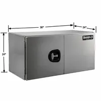 BUYERS PRODUCTS Underbody: Underbody Truck Box, Double Barn Doors Door, 24 in Overall Dp, Silver (MPN 1705433)