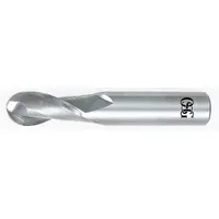 OSG Ball End Mill: Carbide, 2 Flute, 22 mm Mill Dia, 38 mm LOC, 102 mm OAL (MPN 402-8661-BN)
