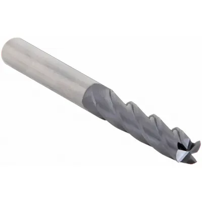 CLEVELAND Square End Mill: Carbide, TiAlN Coated, 4 Flute, 3/8" Mill Dia, 1" LOC - General Purpose Carbide Square End Mills