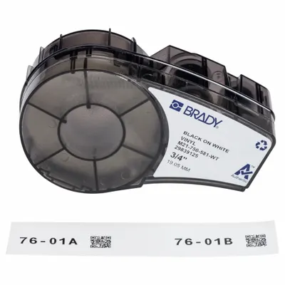 BRADY M21-750-581-WT Thermal Transfer Continuous Label Roll Cartridge - Brady Thermal Transfer Continuous Label Roll Cartridges