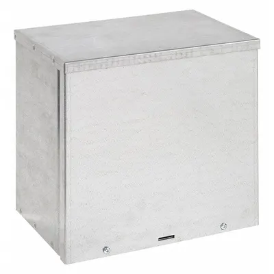 WIEGMANN Enclosure: Steel, 12 in x 12 in x 8 in, 3R, Solid Cover, Screw On - Steel Enclosures with Screw-On Covers