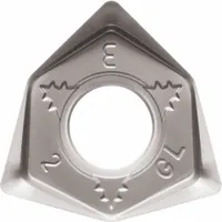 This trigon-shaped indexable milling insert offers multiple cutting edges for efficient face and shoulder milling operations. It is suited for machining steel, stainless steel, and cast iron in general engineering applications