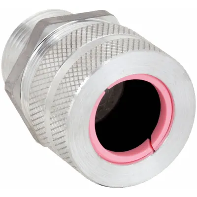 HUBBELL WIRING DEVICE-KELLEMS Liquid Tight Cord Connector: Aluminum, 1 in MNPT, 1.00 in to 1.13 in, Silver - Straight Metallic Cable Grips