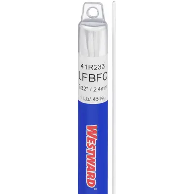 WESTWARD Brazing Alloy: Low-Fuming Bronze, 0%, RBCuZn-C, 3/32 in x 36 in - Low-Fuming Bronze Brazing Alloys