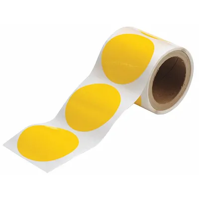 BRADY B-514 Solid Yellow Circle Floor Marking Tape - Circle-Shaped Floor Marking Tape
