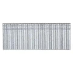 1-inch galvanized steel brad nails with T-head, smooth shank, and chisel point. Glue-collated in strips for use with compatible pneumatic brad nailers. Suitable for trim, molding, paneling, and other light wood fastening applications. Pack of 3,000.