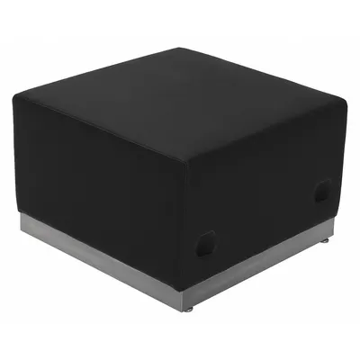 FLASH FURNITURE ZB-803-OTTOMAN-BK-GG Black Metal Ottoman/Bench - Benches & Ottomans