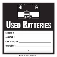 BRADY DOT Handling Label: Shipper, Address, 6 in x 6 in, 6 in Label Wd, 6 in Label Ht, Paper, 100 PK (MPN 60365)