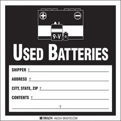 White paper address label with 'Shipper, Address' message. Measures 6 inches by 6 inches. Pack of 100. Suitable for identifying and addressing packages during transport.