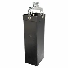 Chain container designed for use with Coffin JLC model hoists, specifically the JLC927-3. It stores and manages hoist chain to prevent tangling and improve safety in industrial lifting applications.