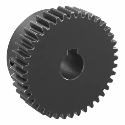 KHK GEARS Spur Gear: Module m 1, 40 Teeth, 10 mm Bore Dia, Black Oxide Coated Carbon Steel - Metric Spur Gears with Standard Hub