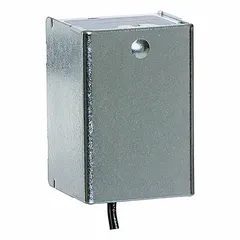 Spring return electric zone valve actuator for use with V4043A series valves. Operates on 120V AC power and is compatible with normally closed valve action. The fail-safe spring return mechanism ensures the valve closes upon power loss, suitable for hydronic heating and cooling systems.