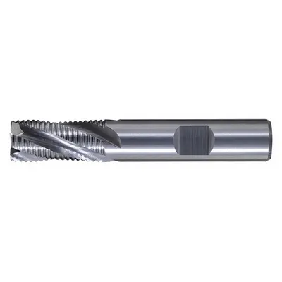 CLEVELAND Roughing End Mill: Carbide, 4 Flute, Fine Pitch, 1/4" Mill Dia, 3/8" LOC - Square Carbide Roughing End Mills