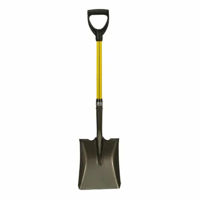 NUPLA Square Point Shovel: Steel Blade, 14 ga, D-Grip Handle Type - Square Point Shovels