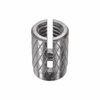 Press Insert: #10-32 Thread Size, 3/8 in Overall Lg, 17/64 in Dia, Stainless Steel, Plain, 10 PK (MPN 240-332-CR-PK10)