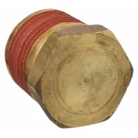 PARKER Plug: Hex Drive Cored Plug, 1/4 in, NPT Threaded, 1,000 psi, 3/4 in Lg, C36000 Brass (MPN VS218P-4)