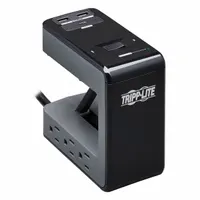 TRIPP LITE Outlet Strip: 6 Outlets, 8 ft Cord Lg, 1,080 J Rated Energy, 2.4 A Current, Black, 5-15P (MPN TLP648UCBAM)