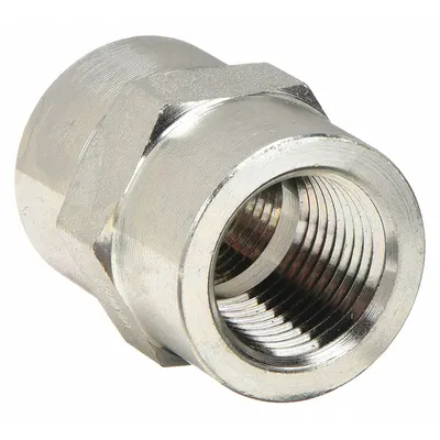 PARKER Metal Pipe Straight: Straight, Carbon Steel, 1/2 in x 1/2 in - Threaded Instrumentation Extreme-Pressure Pipe Fittings