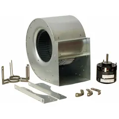 This direct-drive blower includes a drive pack and features a 1/3 hp, 115V AC, single-phase open motor. It is suited for industrial air-moving tasks such as ventilation, exhaust, or process cooling in confined spaces.