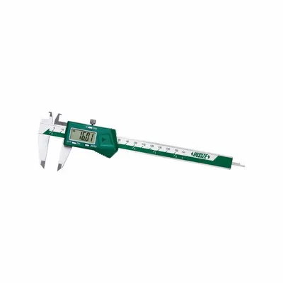 INSIZE Digital Caliper: 8 mm to 150 mm, Cabled, +/-0.0015in/+/-0.03mm Accuracy - Digital Calipers for Inside Groove & RTJ Groove Diameters