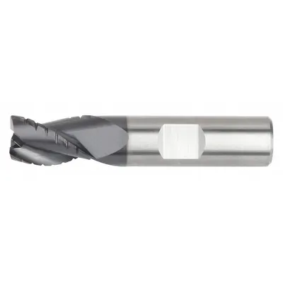 WIDIA HANITA Roughing End Mill: Carbide, AlTiN Coated, 3 Flute, 5/8" Mill Dia, 1-5/8" LOC - Corner-Radius Carbide Roughing End Mills for Steel & Cast Iron