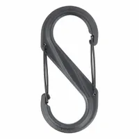 This S-hook double snap hook features a wire gate and is made of nylon. With an overall length of 5 19/32 inches, it is suited for securing and organizing gear, tools, or equipment in industrial, outdoor, and material handling applications