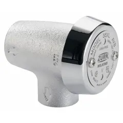This atmospheric vacuum breaker is designed for water media and features a rough chrome finish with a bronze body. It prevents back-siphonage in potable water systems, suitable for low-hazard backflow conditions in plumbing and irrigation applications. Certified to NSF/ANSI 372 for lead-free compliance.