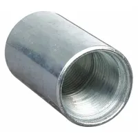 This straight pipe fitting is used to connect two sections of steel pipe in medium-pressure piping systems. It is rated for 300 psi at 150°F and features NPT threads for a secure joint. Constructed from steel, it is suitable for steam, water, gas, and oil applications