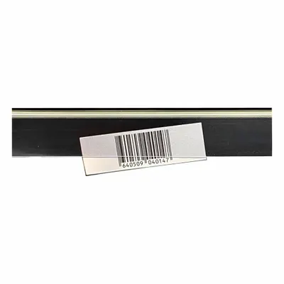 AIGNER INDEX Label Holder: 36 in x 1 in, Clear/Black, Slide-In, 6 Label Holders, Self-Adhesive - Self-Adhesive Label Holders