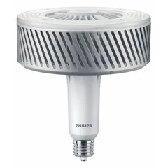 This 165W LED lamp with a Mogul Screw (EX39) base operates on 120-277V AC and produces 5000K color temperature. It is shatter-resistant, suitable for high-bay industrial lighting in warehouses, factories, and distribution centers.