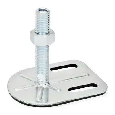 JW WINCO Male-End Leveling Mount: Swiveling Stud, 5/8"-11 Thread Size, 3 3/20 in - Non-Skid Male Leveling Mounts