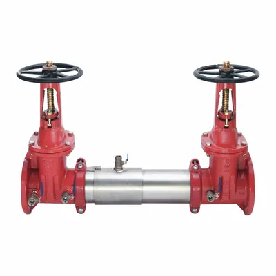 Watts Double Check Valve Assembly: 757, 4 in Pipe Size, Flange x Flange, 33.75 in Overall Lg - Watts Double Check Backflow Preventers