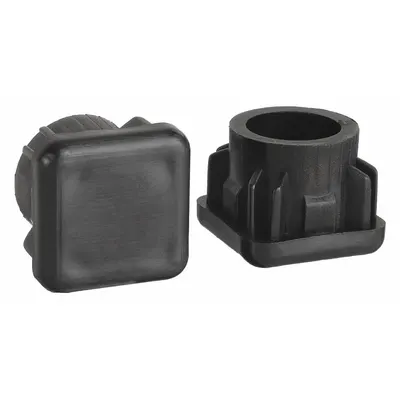 OEM APPROVED VENDOR Round Black Plastic Furniture Leg Tips, 3/4 in, Straight - Chair Leg Tips & Caps