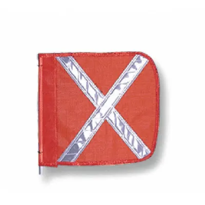 CHECKERS Warning Whip Flag Reflexite X: Orange, White, 11 in Flag Ht, 12 in Flag Wd - Warning Whip Replacement Flags