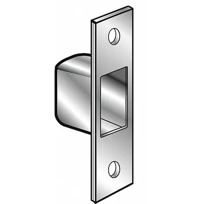 OEM APPROVED VENDOR Lipped Strike Plate, 4 7/8 in Lg, 1 1/4 in Wd, Chrome - Lipped Strike Plates