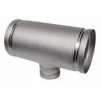 Metal Pipe Tee: 304 Stainless Steel, 6 in x 6 in x 3 in, 6 in Lg, EPDM, 275 psi (MPN 1330008020)