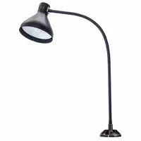 O.C. WHITE Task Light: LED, Power Cord, Gooseneck, 33 in Arm Reach, 810 lm Max Brightness, 5000K (MPN HDT-33GN-MB)