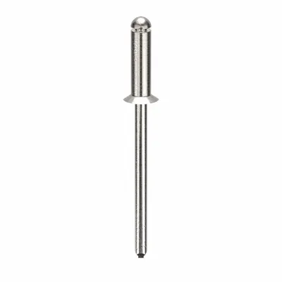 OEM Flush-Mount Blind Rivet, 1/8" Dia, 1 31/64" Overall Length, Plain, 500-Pack - Flush-Mount Blind Rivets
