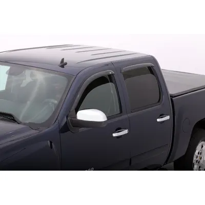 AVS Air Deflector: Side Windows, Front and Rear, Black - Air Deflectors