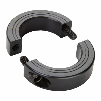 RULAND MANUFACTURING Balanced Shaft Collar: 2-Piece, Metric, Round, Clamp-On, 15 mm Bore Dia - Steel Balanced Shaft Collars
