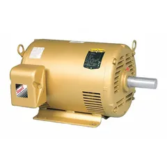 Open drip proof (ODP) enclosure, rigid base mount, three-phase AC motor. Rated 1 hp, 200V AC, 1725 RPM at 60 Hz, with a full load current of 3.5 A. Suitable for industrial applications such as pumps, fans, conveyors, and machine tools.