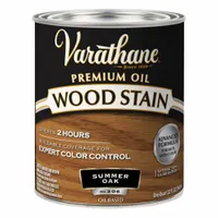 VARATHANE Wood Stain: Wood Stain, Interior, Oil, 1 qt Container Size, Wood, Satin, Summr Oak (MPN 211689H)