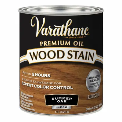VARATHANE Wood Stain: Wood Stain, Interior, Oil, 1 qt Container Size, Wood, Satin - Wood Stains