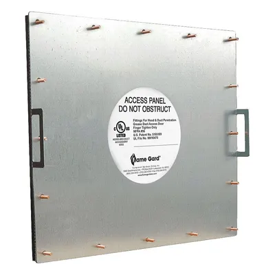 FLAME GARD Duct Access Door: 19 in x 23 in, 16 ga, Steel, Thumbscrews - Fire-Rated Flat Access Doors