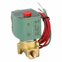 REDHAT Solenoid Valve: 2-Way, Normally Closed, 1/4 in Pipe Size, 24V AC, High Flow, Brass Body (MPN 8262H022)
