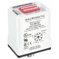 MACROMATIC Multi-Function Time Delay Relay: Socket Mounted, 240V AC, 10 A, 8 Pins/Terminals (MPN TD-88161)