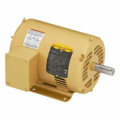 Open drip proof (ODP) 3-phase AC motor with rigid base mounting. Delivers 2 hp at 3450 RPM on 208-230/460V AC, drawing 5/2.5 A full load current at 60 Hz. Suitable for pumps, fans, conveyors, and machine tools in dry indoor environments.